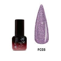 Molekula Professional Lakier hybrydowy z efektem odblaskowym i „kociego oka” FLASH FC03, 6 ml