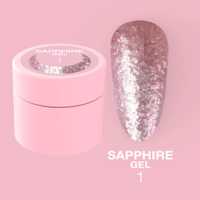 LUNAmoon Sapphire Gel Nr.1 - brokat do paznokci, 5 ml